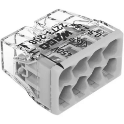 Wago 8-Leiter-Klemme COMPACT 0,5 - 2,5 mm² transparent/weiß 2273-208 Wago 8-Leiter-Klemme COMPACT 0,5 - 2,5 mm² transparent/weiß 2273-208