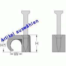 Haupa Nagelschelle für Kabel Ø 4-7 mm grau VPE: Packung (100 Stk)