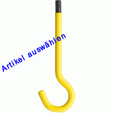 Kaiser Leuchtenhaken M5 Stahl feuerverzinkt Kunststoffmantel Schaft 55 bis 125 mm
