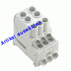 E-Term Hauptleitungsklemme 1-polig anreihbar 2x25 mm²+6x10 mm²
