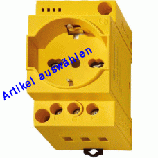 Finder Steckdose für Reiheneinbau 16A 250V AC mit Schutzkontakt und LED Anzeige