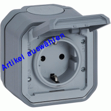 Legrand Plexo New Feuchtraum-AP Schuko-Steckdose Steckklemmen IP44 grau Legrand Plexo New Feuchtraum-AP Schuko-Steckdose Steckklemmen IP44 grau
