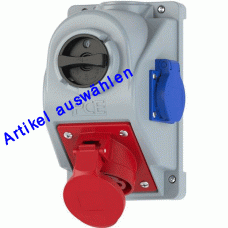 PCE CEE Wandgerätedose COMBO-POL 5-polig 400V 6h IP44