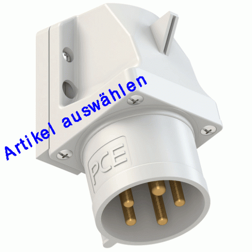 PCE CEE Wandgerätestecker 5-polig 400V 1h IP44/67 NOTSTROM