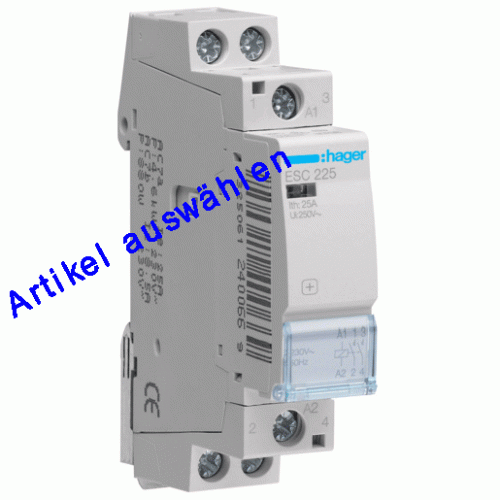 Hager Installationsschütz brummfrei Schließer 230V
