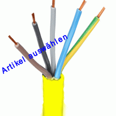 Kabel & Leitungen Baustellenleitung XYMM-J 5x4 mm² K35 gelb