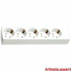 Bachmann Tischverteiler 45° mit Kabel 3x1,5 mm² weiß