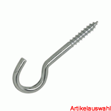 Kleinhuis Lusterhaken Holz-Schraubengewinde verz. Stahldraht Ø 4 mm