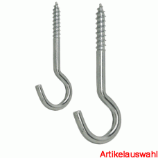 Kleinhuis Lusterhaken Holz-Schraubengewinde verz. Stahldraht Ø 4 mm
