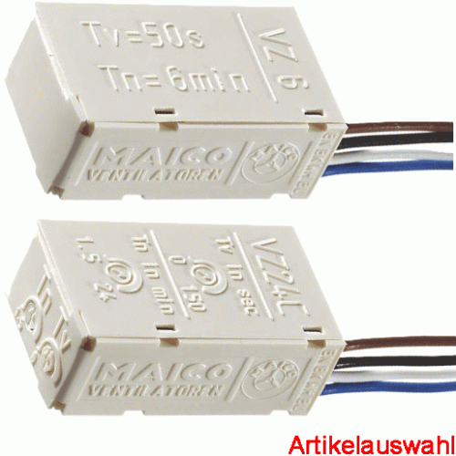 Maico Nachlaufrelais Einschaltverzögerung u. Nachlaufzeit