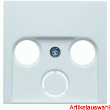 Berker Abdeckung für TV, EDV, Dimmer,  Jalousie-Schlüsselschalter/-taster, S.1 polarweiß glänzend