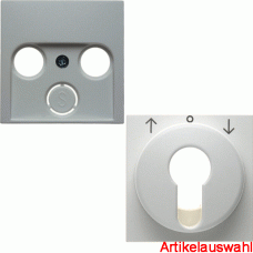 Berker Abdeckung für TV, EDV, Dimmer,  Jalousie-Schlüsselschalter/-taster, S.1 polarweiß glänzend