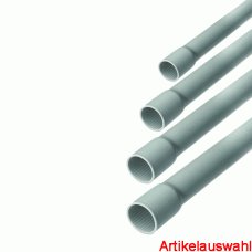 Dietzel starres Isolierrohr leicht gemufft Profilwellen Länge 2 m hellgrau