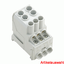 E-Term Hauptleitungsklemme 1-polig anreihbar 2x25 mm²+6x10 mm²