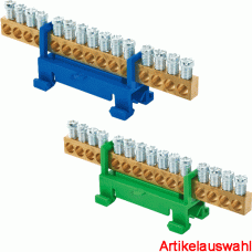 E-Term Null- und Schutzleiterschieneblock 16 mm² 15-polig