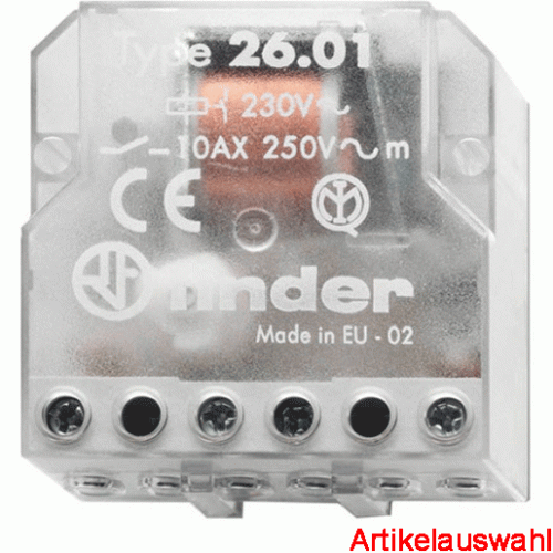 Finder Stromstoßschalter 10A 230V Serie 26 UP-Dose