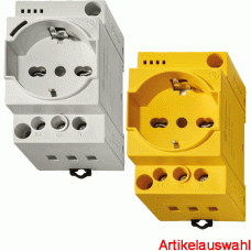 Finder Steckdose für Reiheneinbau 16A 250V AC mit Schutzkontakt und LED Anzeige