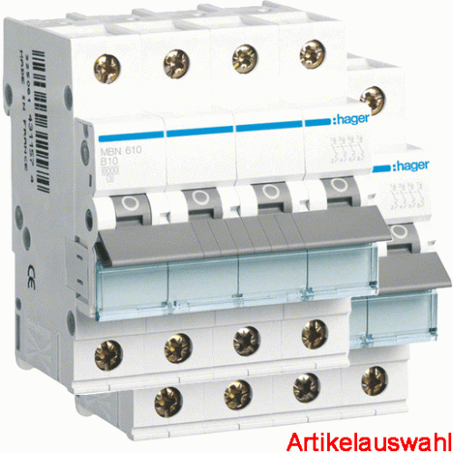 Hager LS-Schalter 3-polig+N 6kA C-Charakteristik