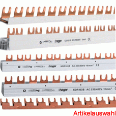 Hager Phasenschiene Gabel 10 mm² 57 Module