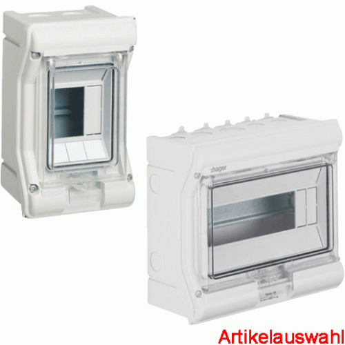 Hager Feuchtraum Verteiler Vector UV-stabil mit metrischer Leitungseinführung IP65