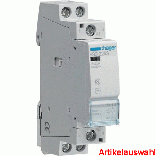 Hager Installationsschütz brummfrei Schließer 230V
