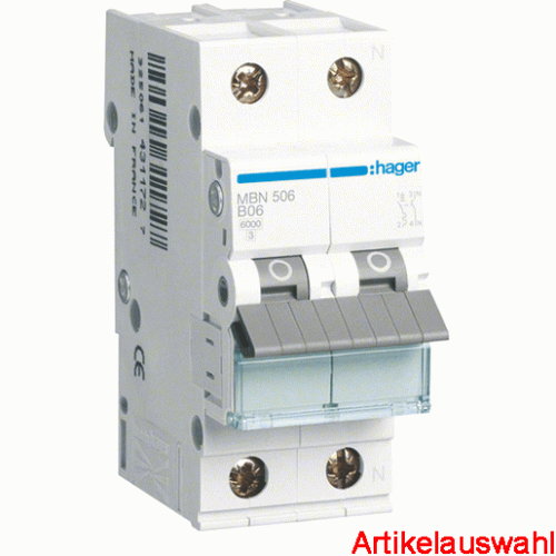 Hager LS-Schutzschalter 2-polig B-Char