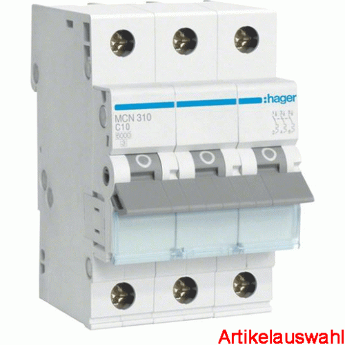 Hager LS-Schutzschalter 3-polig C-Char