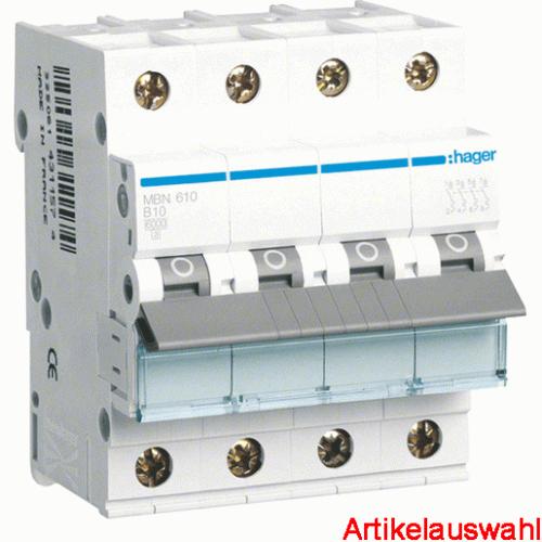 Hager LS-Schutzschalter 4-polig B-Char