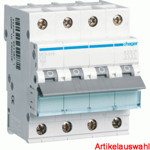 Hager LS-Schutzschalter 4-polig C-Char