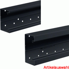 Hager Brüstungskanal Unterteil PVC Länge 2000 mm grafitschwarz