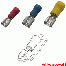 Haupa Flachsteckhülse isoliert 6,3x0,8