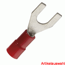 Haupa Gabelkabelschuh rot isoliert 0,25-1,5 mm²