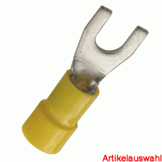 Haupa Gabelkabelschuh gelb isoliert 2,5-6 mm²