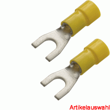 Haupa Gabelkabelschuh gelb isoliert 2,5-6 mm²