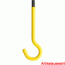 Kaiser Leuchtenhaken M5 Stahl feuerverzinkt Kunststoffmantel Schaft 55 bis 125 mm