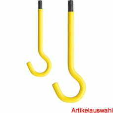 Kaiser Leuchtenhaken M5 Stahl feuerverzinkt Kunststoffmantel Schaft 55 bis 125 mm