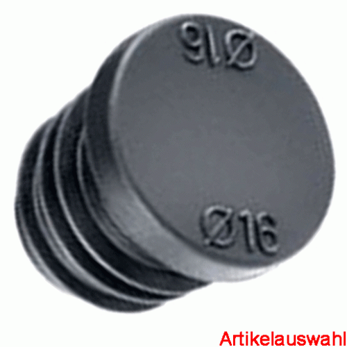 Kaiser Rohrverschlussstopfen schwarz