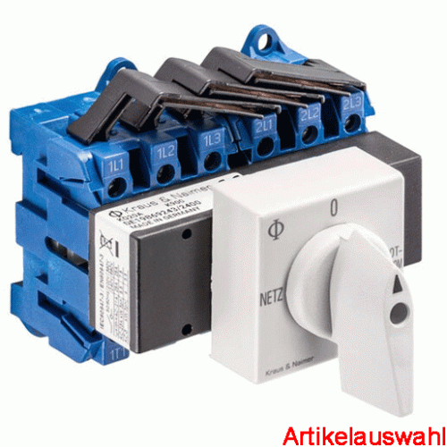 Kraus & Naimer NETZ-0-NOTSTROM Umschalter 3-polig Schnappbef.