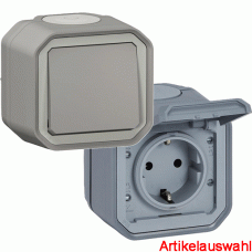 Legrand Aufputz Schalter & Steckdose Plexo New (SL) grau