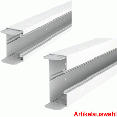 OBO Geräteeinbaukanal mit Bodenlochung PVC Länge 2000 mm reinweiß