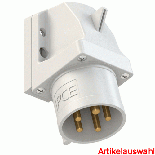 PCE CEE Wandgerätestecker 5-polig 400V 1h IP44/67 NOTSTROM