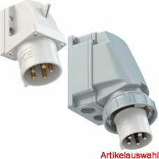 PCE CEE Wandgerätestecker 5-polig 400V 1h IP44/67 NOTSTROM