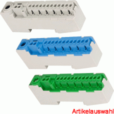 Pollmann Schieneblock fingersichere 14-polig Steckklemmen