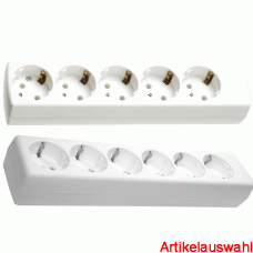 Schurrer Tischverteiler ohne Kabel reinweiß 16A 230V 