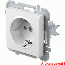 TEM Steckdose weiß glänzend