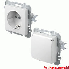 TEM Steckdose weiß glänzend