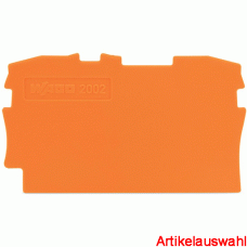 Wago Abschluss- und Zwischenplatte orange