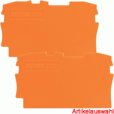 Wago Abschluss- und Zwischenplatte orange