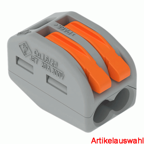 Wago Klemme mit Betätigungshebeln 0,08-4 mm²