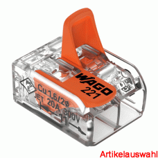 Wago Klemme mit Betätigungshebeln 0,2-4 mm²